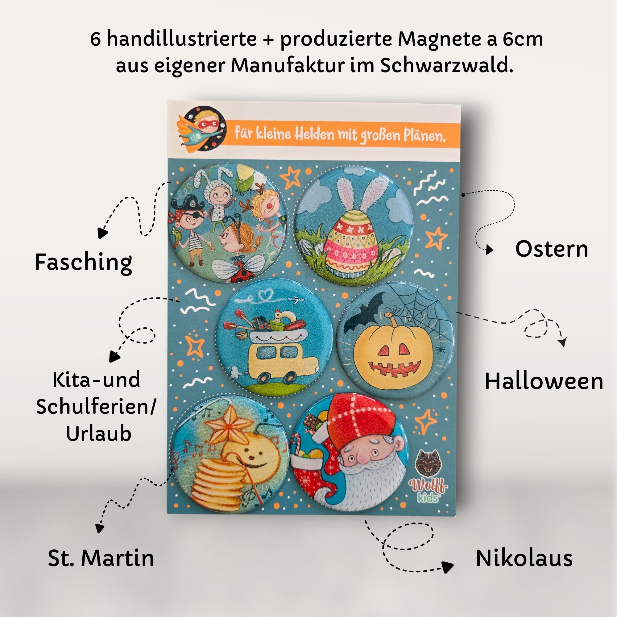 Feste & Ereignisse-Set: 5 Magnete + 1 đgratis